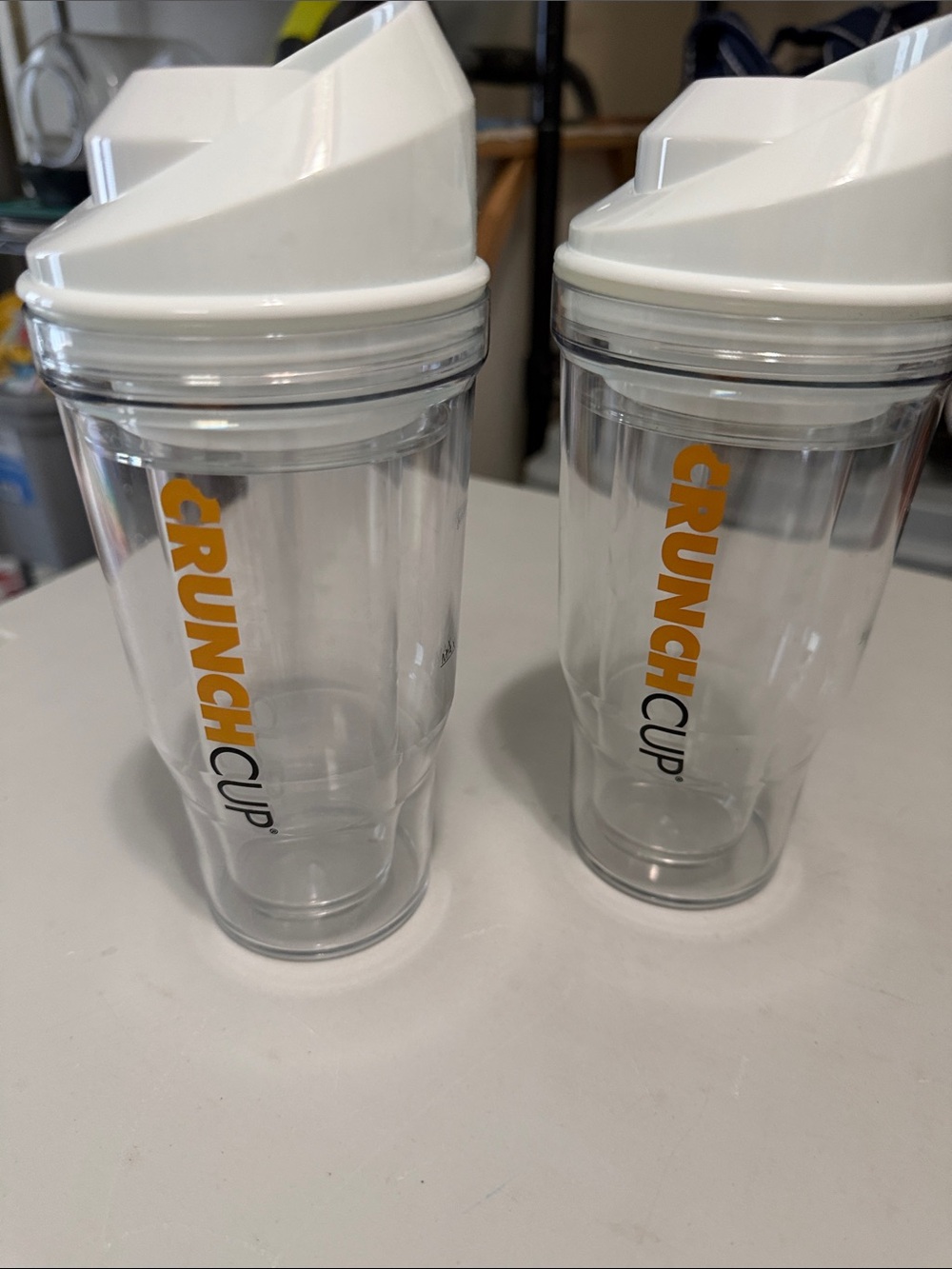 2 brand new CrunchCups cereal/milk cup with lids
